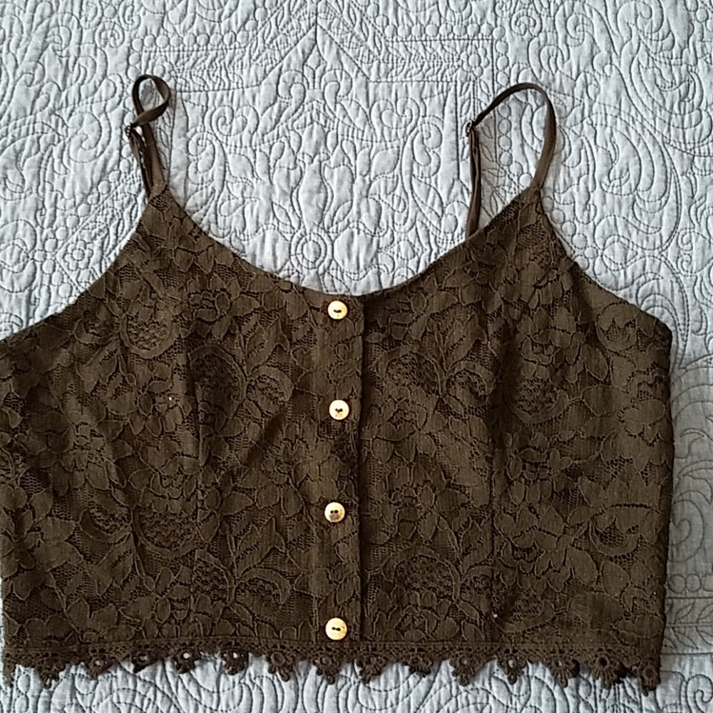 Black cropped top
